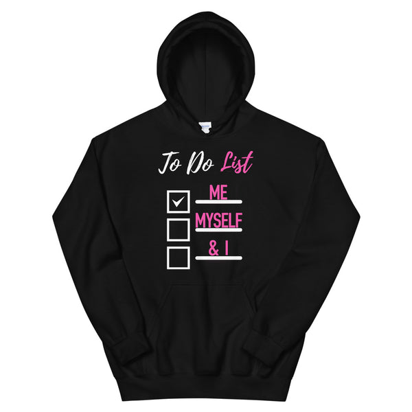 “TO DO LIST” Unisex Hoodie (Pink & White)