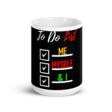 “TO DO LIST” glossy mug (red, black & green)